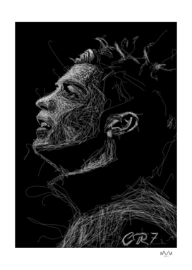 Cristiano Ronaldo scribble art