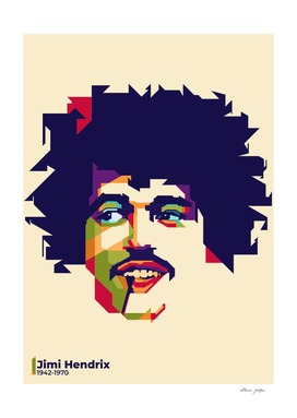 Jimy Hendrix in WPAP Pop art