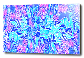 blue splashes, on a lavender field, abstract art,