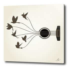 Bird a guitar