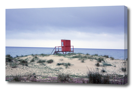 The lifeguard tower in the spring....