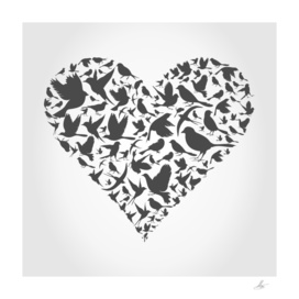 Heart a bird