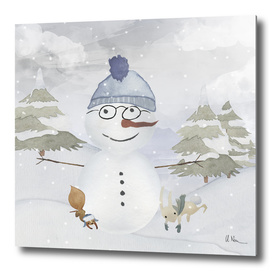 Winter wonderland - Snowman and friends