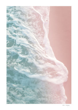 Soft Mint Pink Ocean Dream Waves #1 #water #decor #art