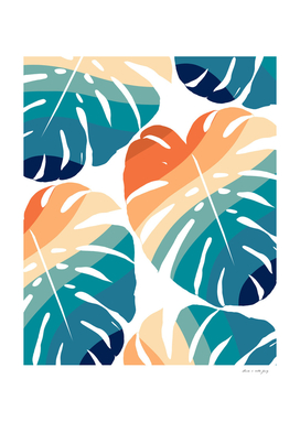 Tropical Monstera Retro Vibes Pattern #1 #tropical #wall