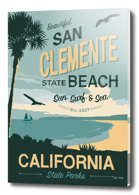 San Clemente Beach Travel Poster