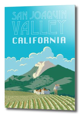 San Joaquin Valley California Travel Poster