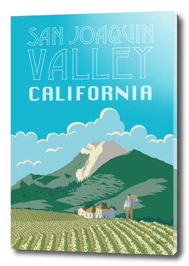 San Joaquin Valley California Travel Poster
