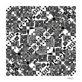 Black and White Geometric Print