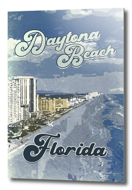 Daytona Beach Florida Vintage Travel Poster