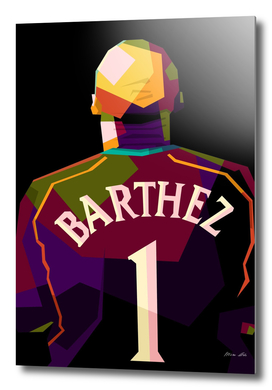 Fabien Barthez in popart wpap