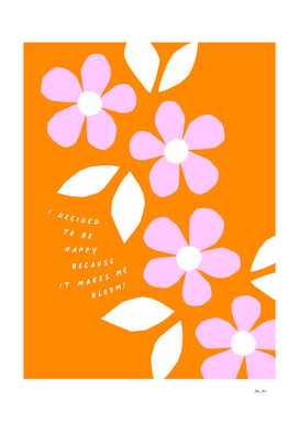 Bloom Happy - Retro flower collage Nº1
