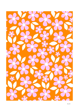 Bloom Happy - Retro flower pattern collage Nº1