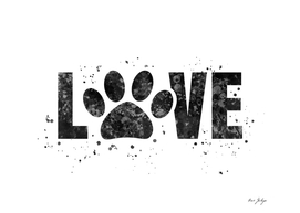 Dog Lover - black and white