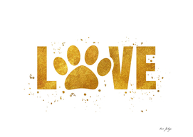 Dog Lover - gold art