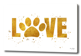 Dog Lover - gold art