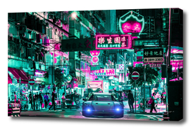 City Neon Car Cyberpunk 2077