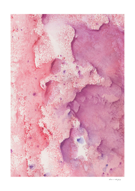 Touching Coral Pink Watercolor Abstract #1 #painting #decor