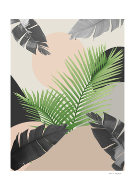 Intertwined Palm Leaves Abstract #1 #tropical #decor #art