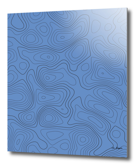 Topographic Map 01 - Blue