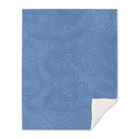 Topographic Map 01 - Blue