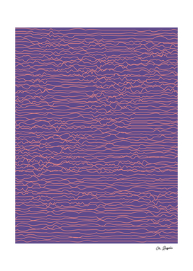 Abstract Lines 01 - Ultraviolet + Coral