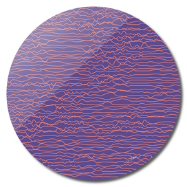 Abstract Lines 01 - Ultraviolet + Coral