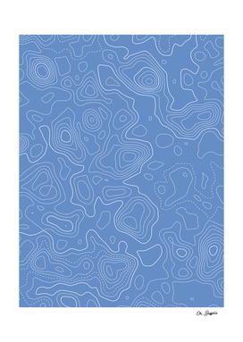 Topographic Map 02 - Blue