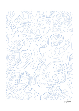 Topographic Map 03 - Blue
