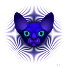 Blue alien cat