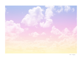 Dreamsicle Pastel Clouds #1 #dreamy #wall #decor #art
