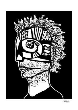 Cyber Punk Portrait Poster Illustration