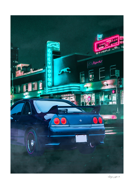 Car Skyline City Neon 2077