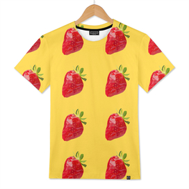 STRAWBERRIES 3D IN YELLOW