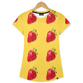 STRAWBERRIES 3D IN YELLOW