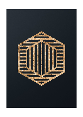 Gold Geometric Glyph Mandala Sigil Rune on Teal - Portrait