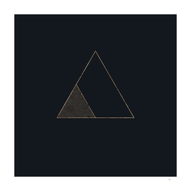 Gold Geometric Glyph on Teal SQUARE - 318