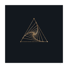 Gold Geometric Glyph on Teal SQUARE - 360