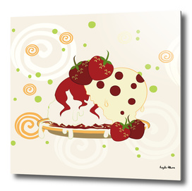 Summer Strawberries And Ice Cream Art