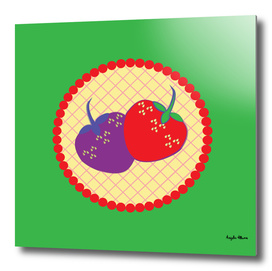 Bright Strawberry Cream Pie Art