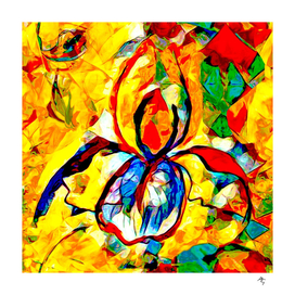 iris yellow, color trend of the year, abstract art,