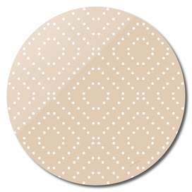 Minimalist geometrical pattern of white dots on nude