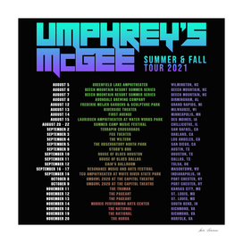 Umphrey McGee Tour Dates 2021 code BD02