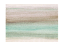 Soft Green Brown Watercolor Dream #1 #painting #decor #art