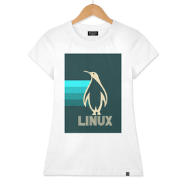 Aquamarine LINUX Penguin