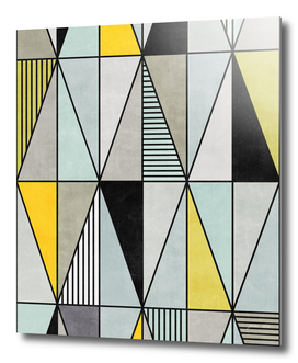 Colorful Concrete Triangles - Yellow, Blue, Grey
