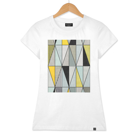 Colorful Concrete Triangles - Yellow, Blue, Grey
