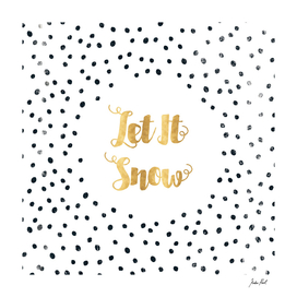 Let it snow, Christmas illustration, digital drawing