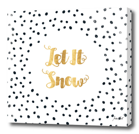 Let it snow, Christmas illustration, digital drawing