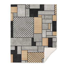 Random Pattern - Concrete and Wood